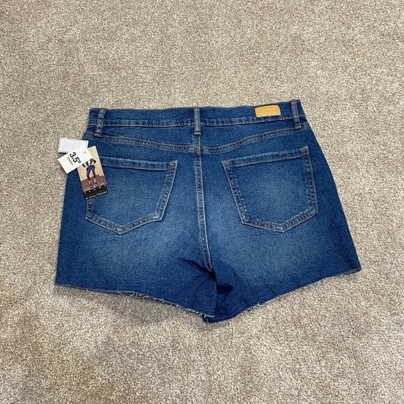 Sofia Jeans Stretch Denim Distressed Cutoff Chi Shorts 6 Frayed Hem Highwaisted - Picture 2 of 12